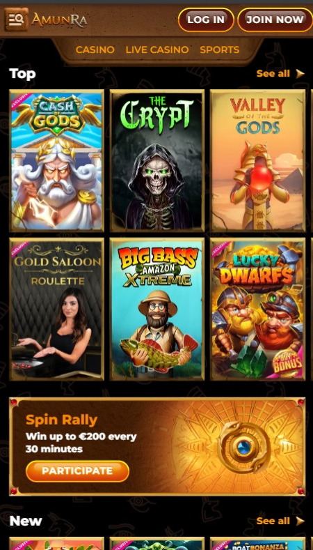 AmunRa Casino Games