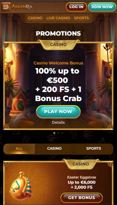 AmunRa Casino Promotions