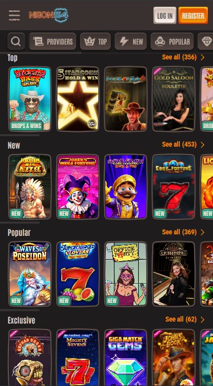 Neon54 Casino Games