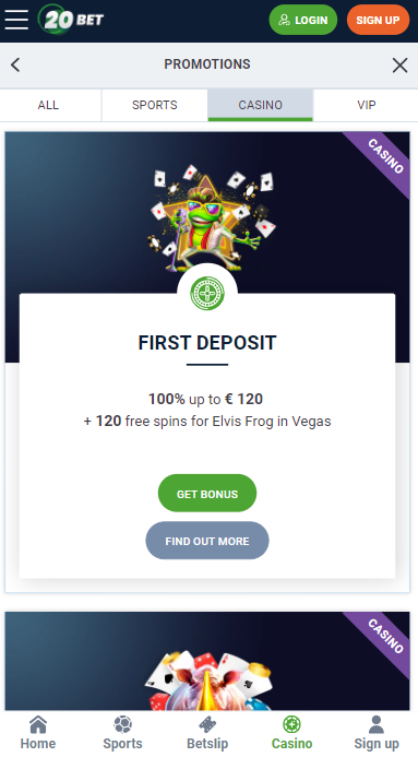 20Bet Casino Promotions