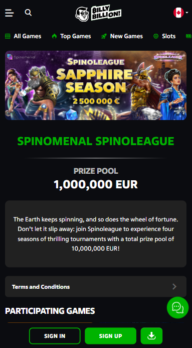 Billy Billion Casino Tournaments