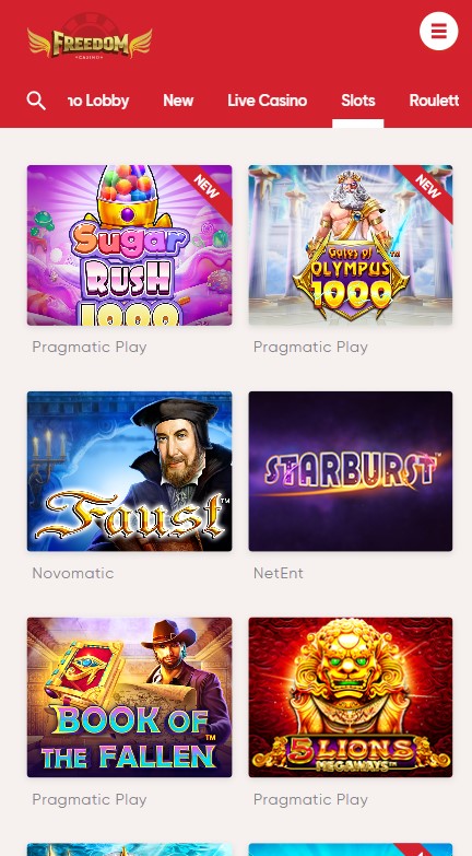 Freedom Casino Games