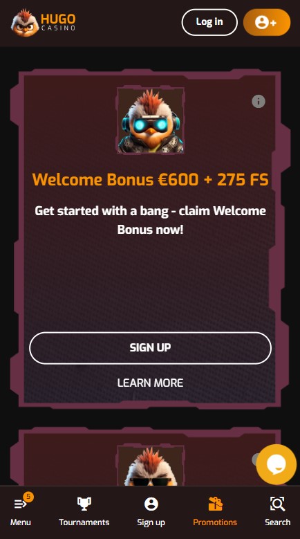 Hugo Casino Promotions