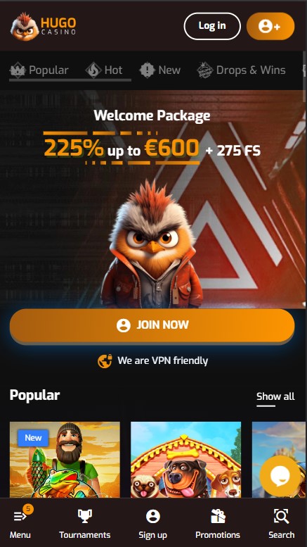 Hugo Casino Review