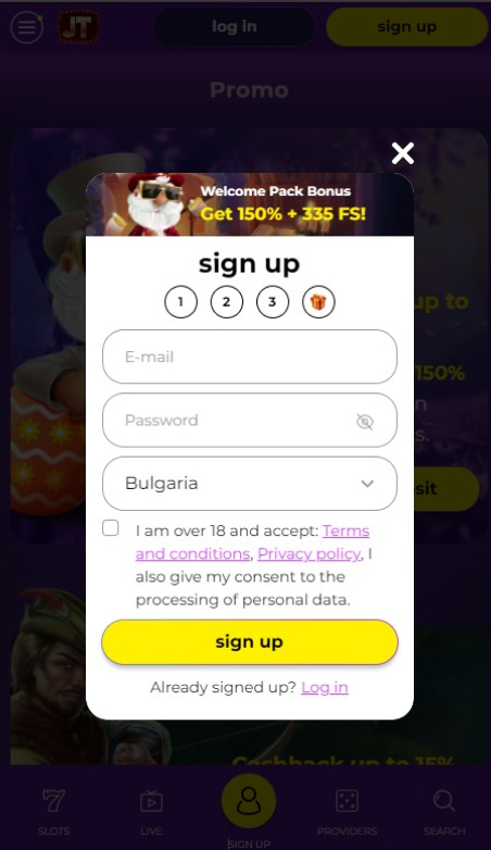 Jacktop Casino Sign Up