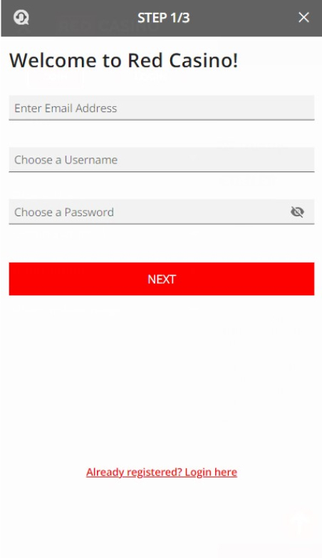 Red Casino Sign Up