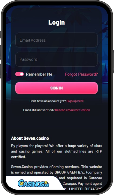 Seven Casino Login Sign In At Your Account