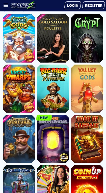 Sportaza Casino Games