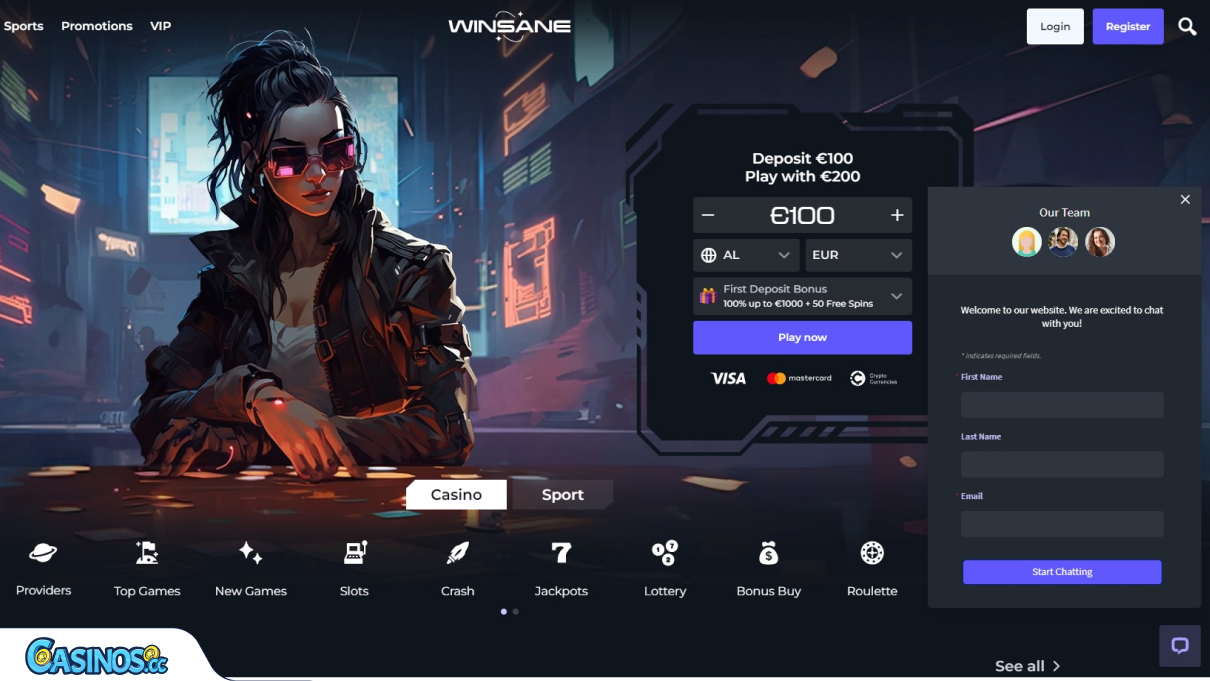 Winsane Casino Support