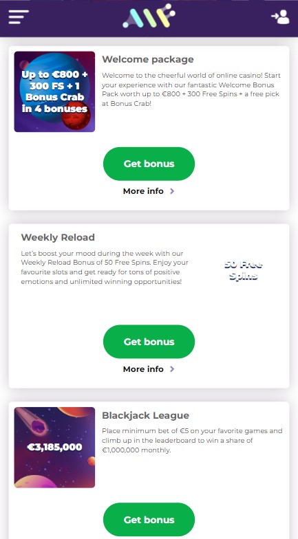 Alf Casino Promotions