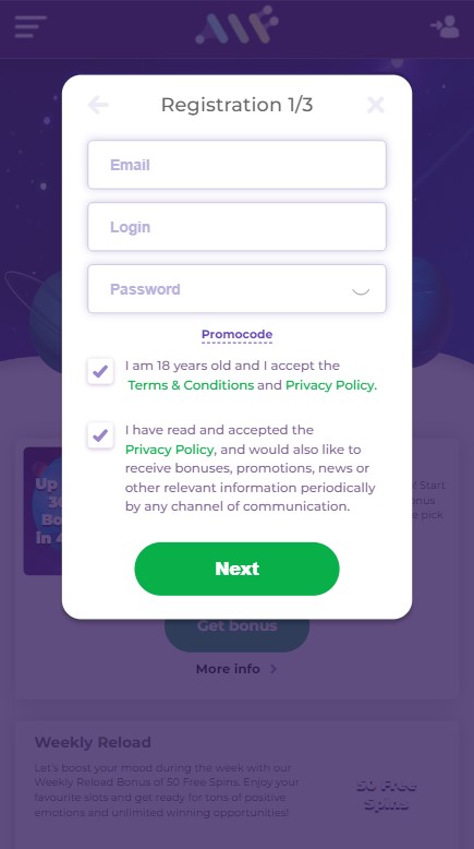 Alf Casino Sign Up