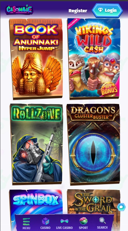 Casombie Casino Games