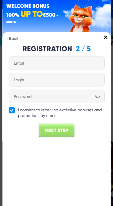 Cazimbo Casino Sign up