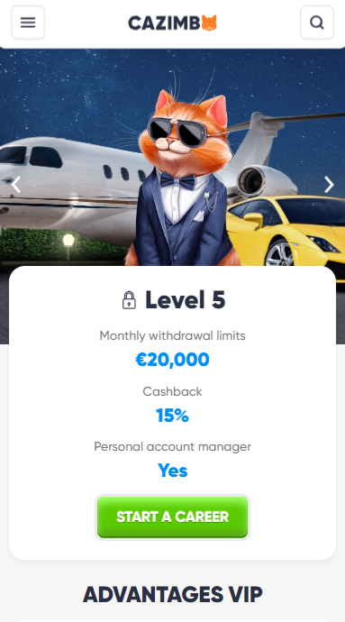 Cazimbo Casino Vip program