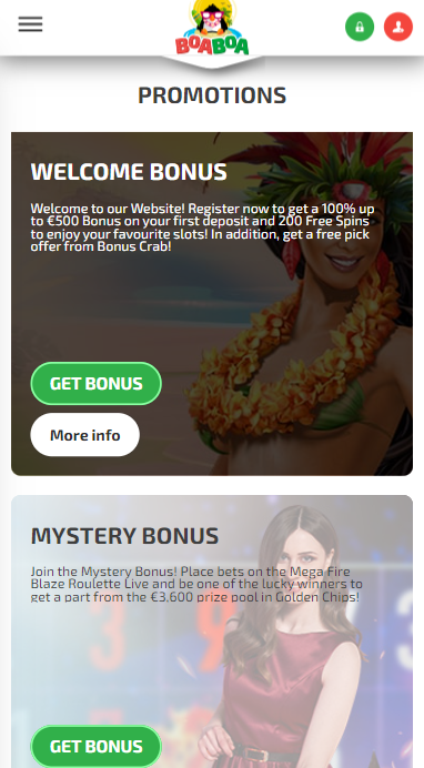 BoaBoa Casino Promotions