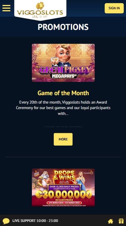 Viggoslots Casino Promotions