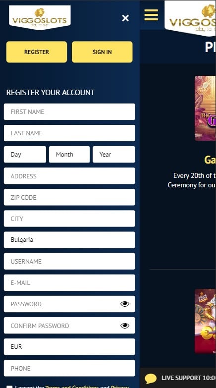 Viggoslots Casino Sign Up