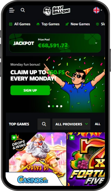 Billy Billion Casino Login from Mobile