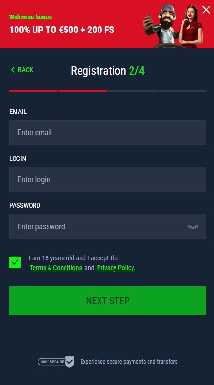 Casinado Casino Sign Up