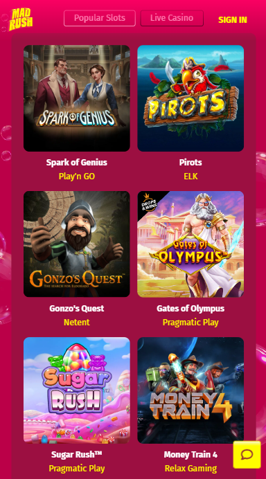 Mad Rush Casino Slots