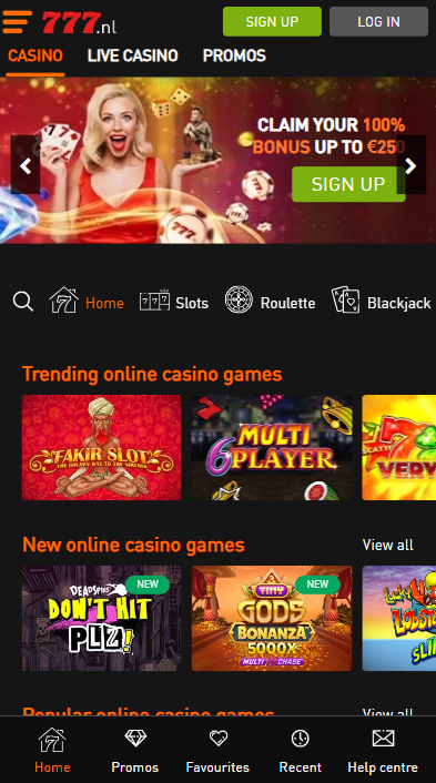 Casino777 lobby
