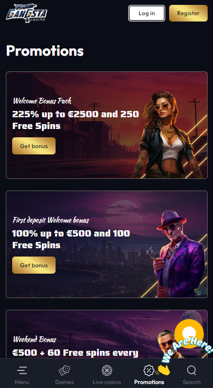 Gangsta Casino Promotions