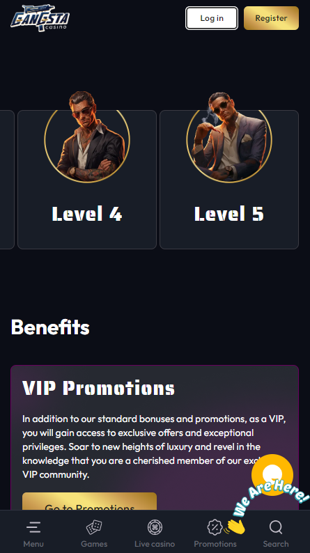Gangsta Casino Vip program