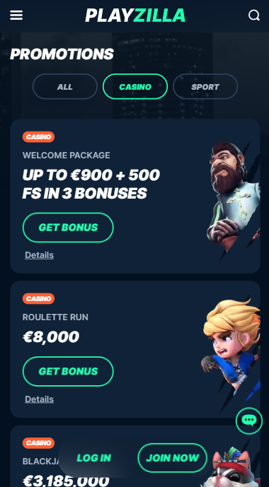 PlayZilla Casino promotions