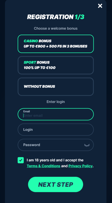 PlayZilla Casino Sign up