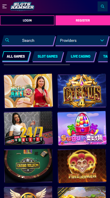 Slots Hammer Casino Lobby