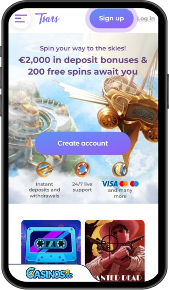 Tsars casino Mobile App