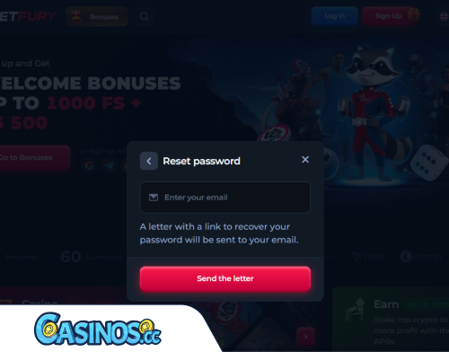 BetFury Casino Probleme beim Einloggen