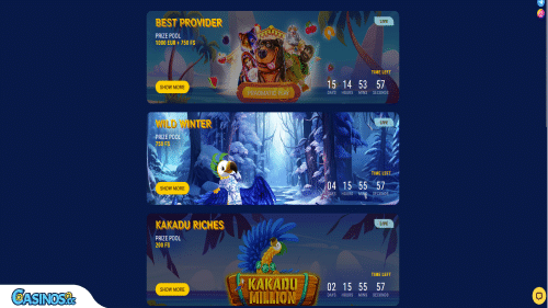 Casino Kakadu tournaments