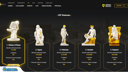 Casinoly Casino VIP program