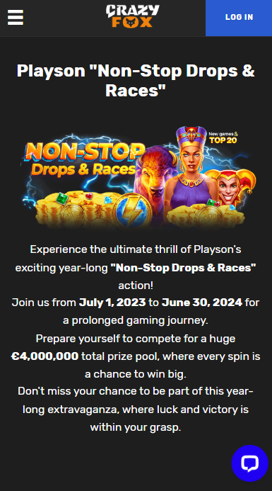 Crazy Fox Casino Tournaments
