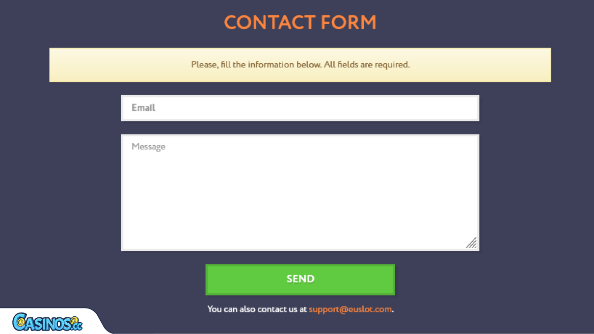 EUSLOT Casino Support