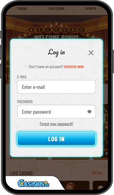 ExtraVegas Casino Login from Mobile