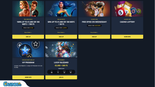 Golden Star Casino Bonuses
