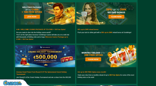 Gomblingo casino Bonuses