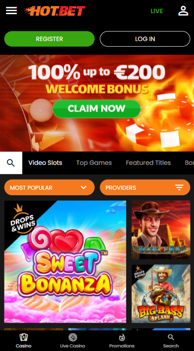 Hot.Bet Casino Lobby