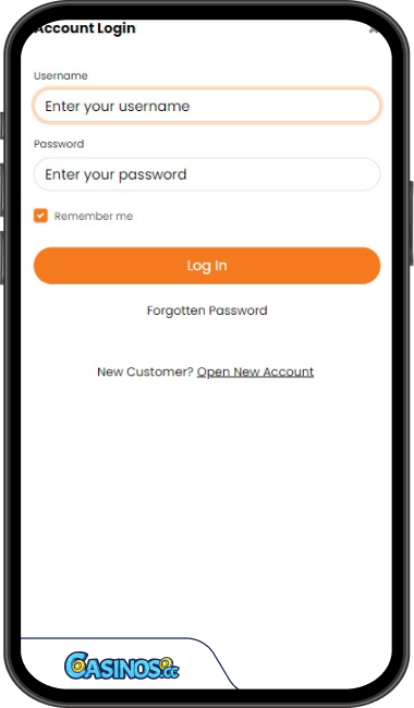 Hot.Bet Casino Login from Mobile