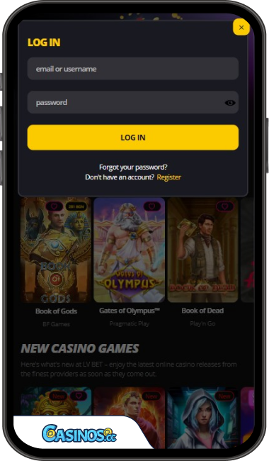 LVBet Casino bejelentkezés mobilról