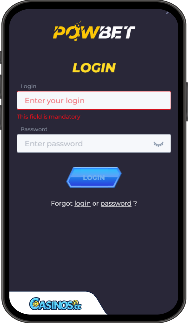 Powbet Casino Login