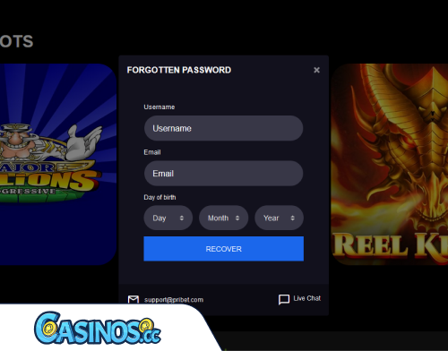 Pribet Casino Probleme beim Einloggen