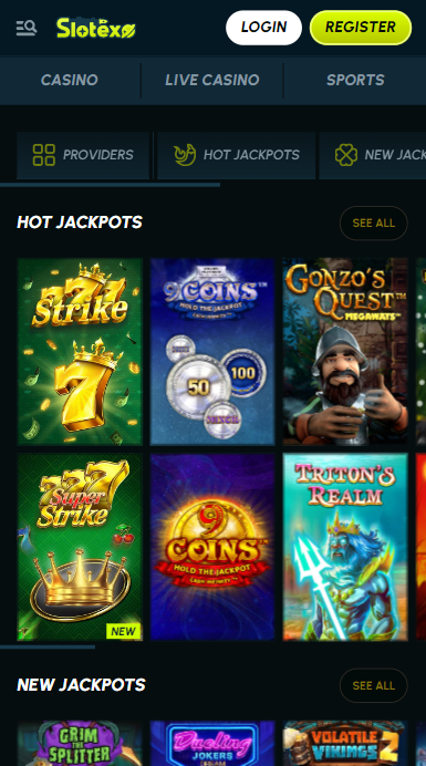 Slotexo Casino Jackpots