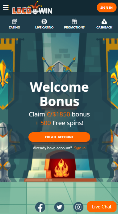 Locowin Casino Lobby