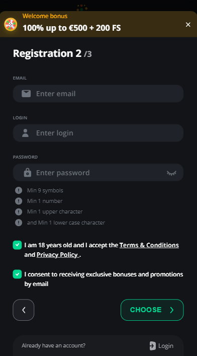 ExciteWin-kasinon näyttökuva