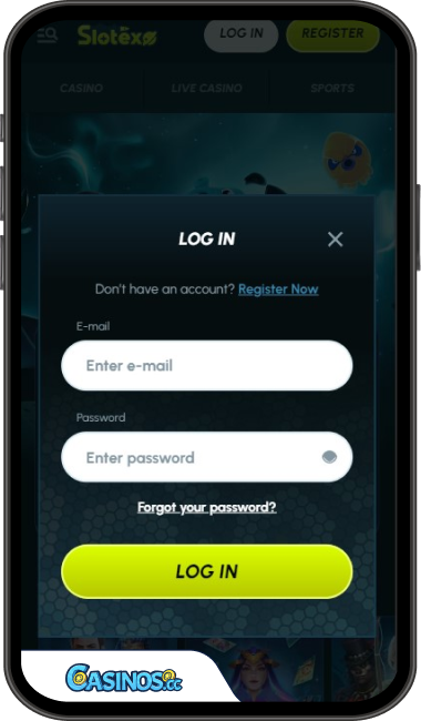 Slotexo Casino Login from Mobile