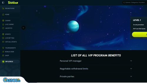 Slotexo Casino VIP program