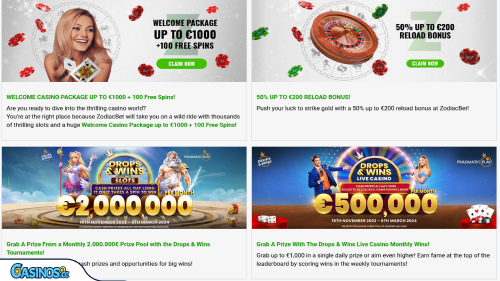 Zodiac Bet Casino Bonuses